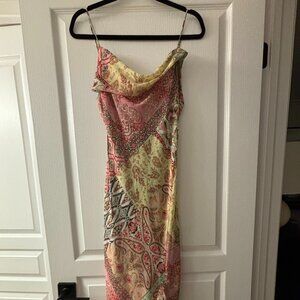 Zara Patchwork Slip Dress Maxi  - NWT